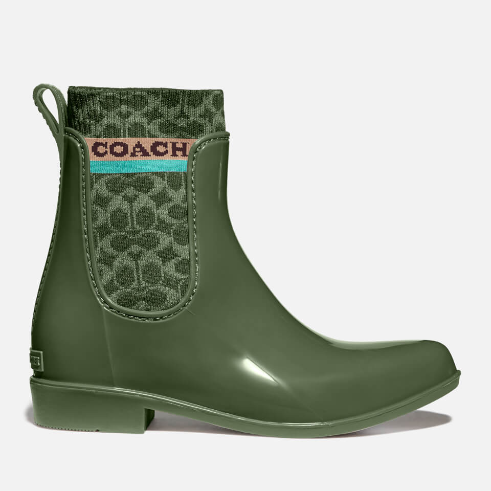 Coach Women s Rivington Rubber Rain Boots Bronze Green Allsole