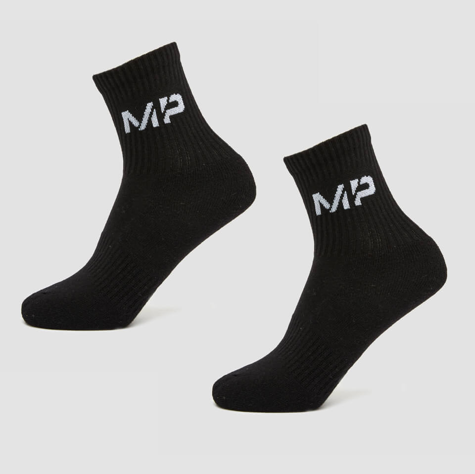 MP Women's Crew Socks - Black (2 Pack)