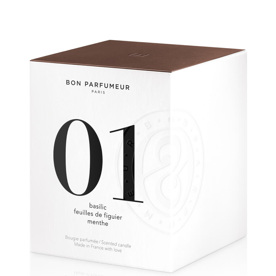 Bon Parfumeur 01 Basil Fig Leaf Mint Candle 180g