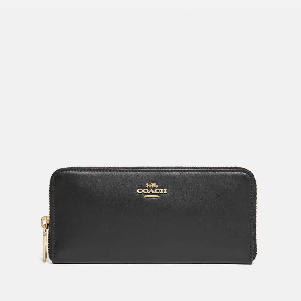 Coach Women's Signature Zip Wallet - Gold/Black