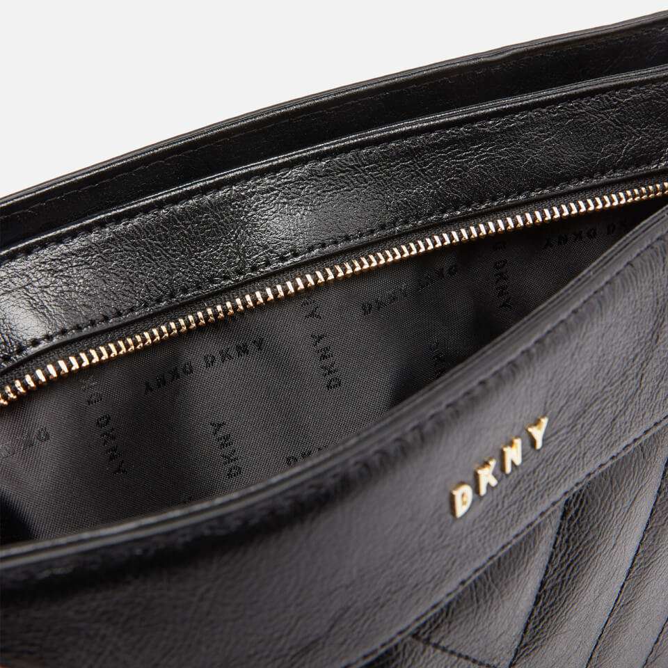 DKNY Women's Cici Quilted Tote Bag - Black/Gold