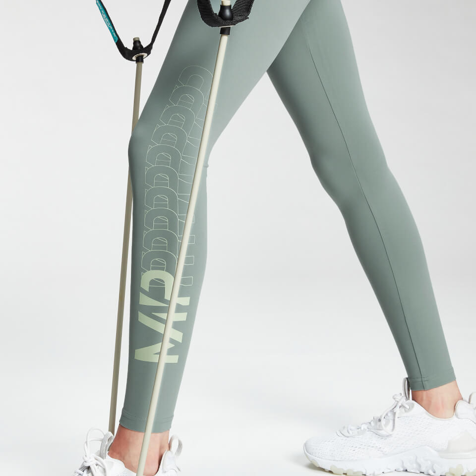 MP Women's Fade Graphic Training Leggings - Washed Green