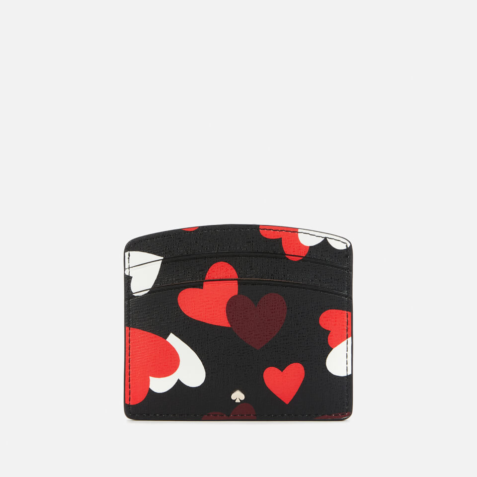 Kate Spade New York Women's Spencer Hearts Card Holder - Black Multi