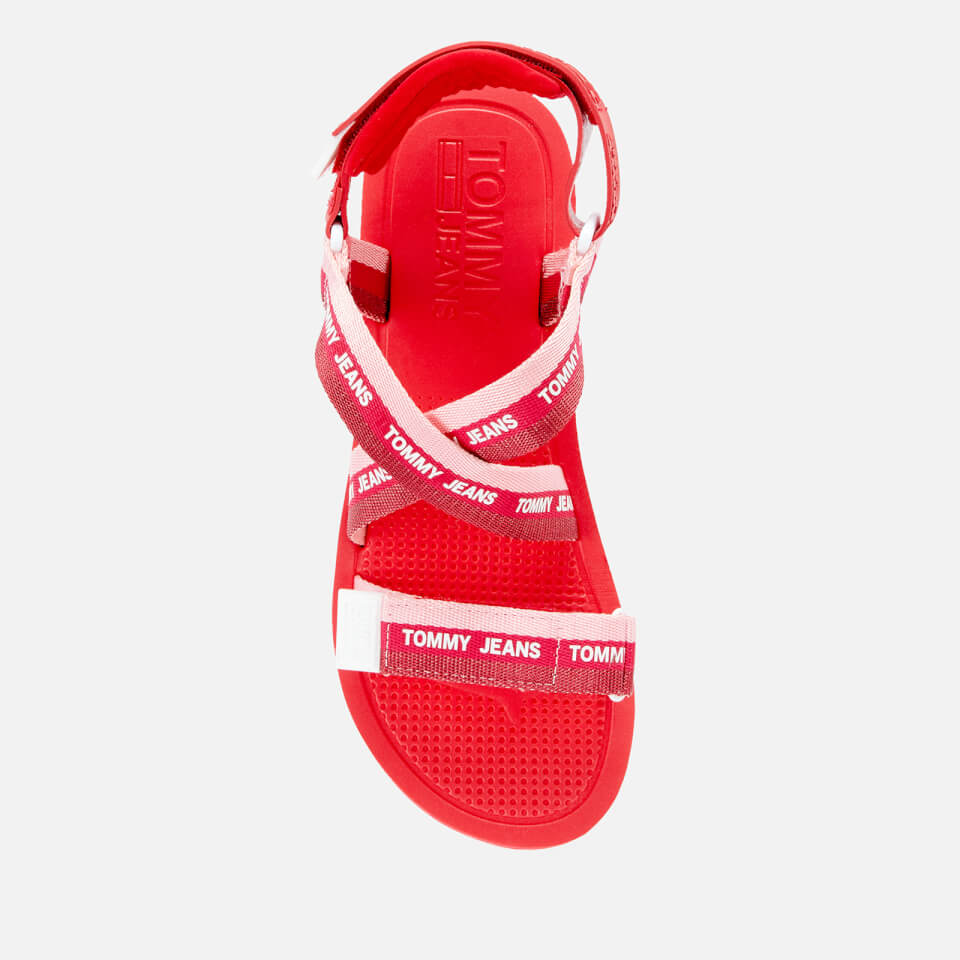 Tommy jeans mesh web strappy sandals women's shop