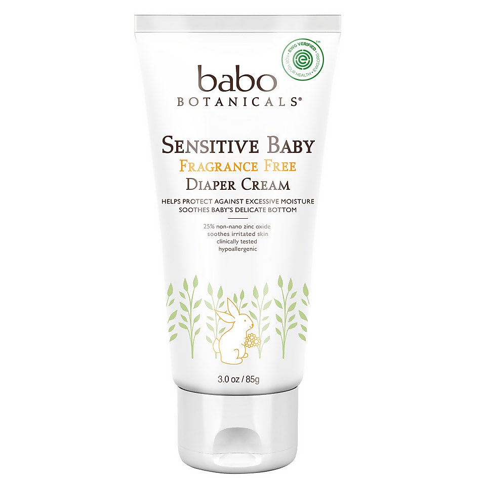 Babo Botanicals Sensitive Baby Fragrance Free Zinc Diaper Cream