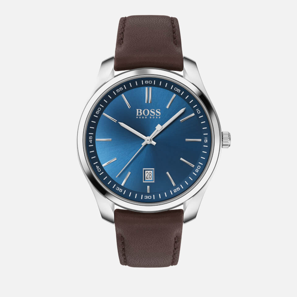Hugo boss watch blue leather strap hot sale