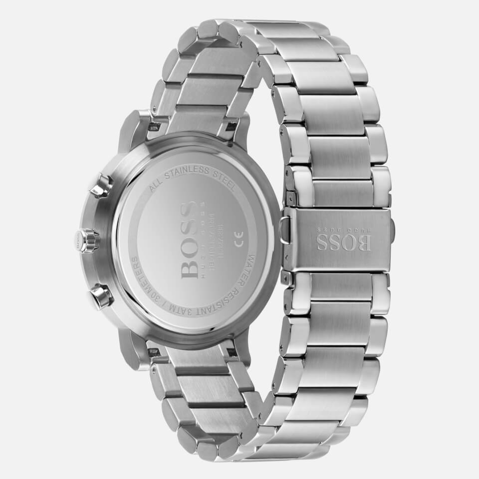 BOSS Hugo Boss Men s Integrity Metal Strap Watch Blue Silver