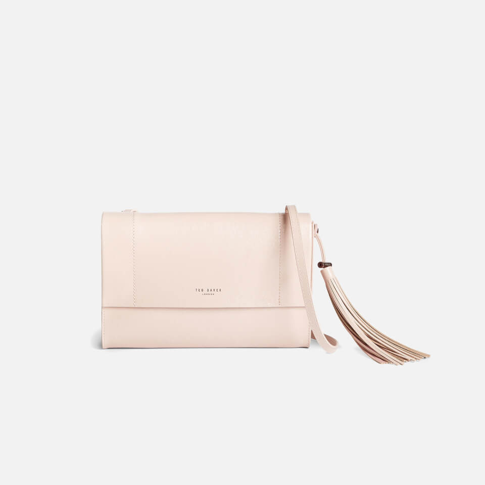 Ted Baker Women s Lailai Tassel Patent Cross Body Bag Nude Pink