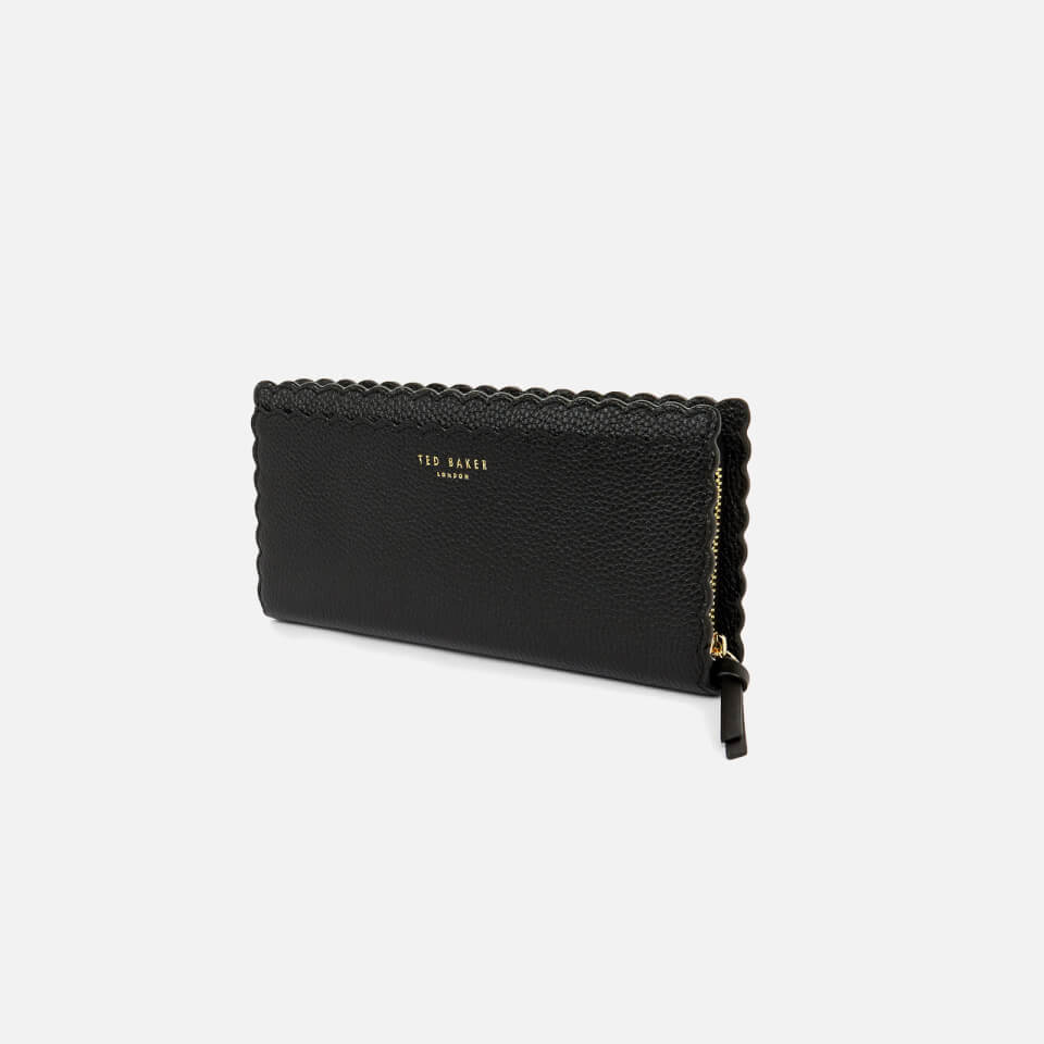 Ted Baker Women s Vivecka Scalloped Zip Around Matinee Black
