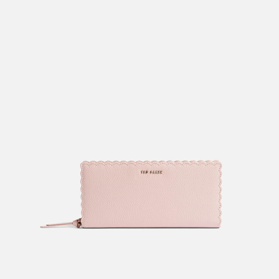 Ted Baker Women s Vivecka Scalloped Zip Around Matinee Nude Pink