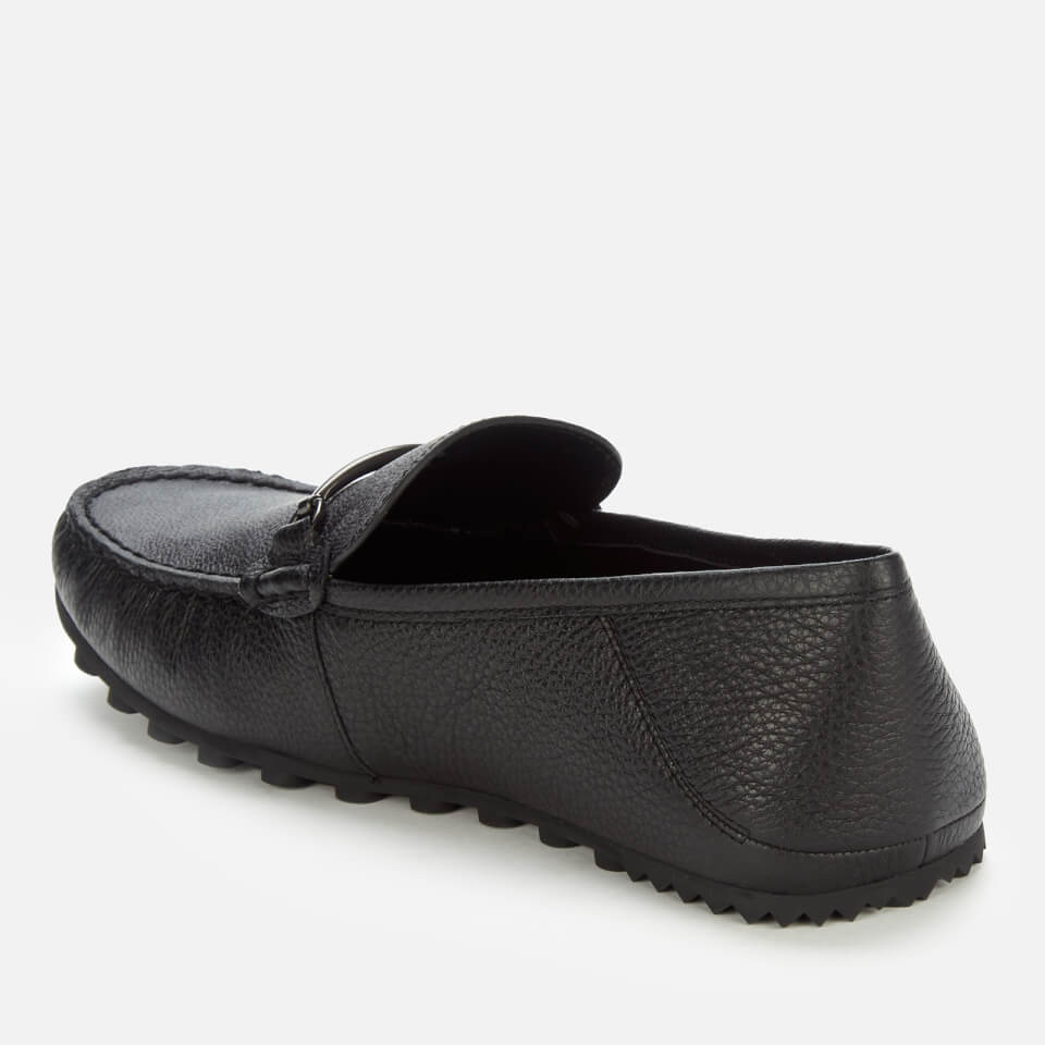 Coach Men's Collapsible Heel Signature Driving Shoes Charcoal/Black