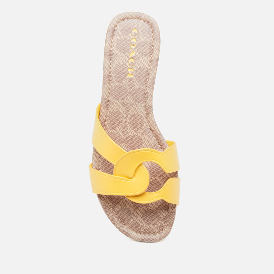 Yellow coach sale sandals