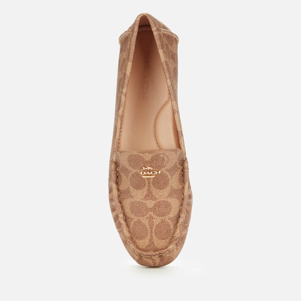 Coach Women's Marley Coated Canvas Driving Shoes - Tan