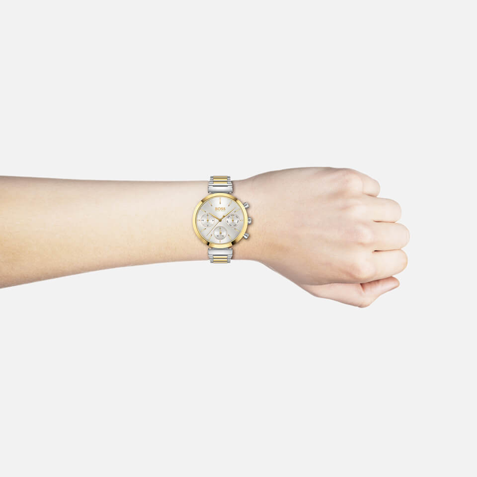 BOSS Hugo Boss Women's Flawless Metal Link Watch - Silver/Gold