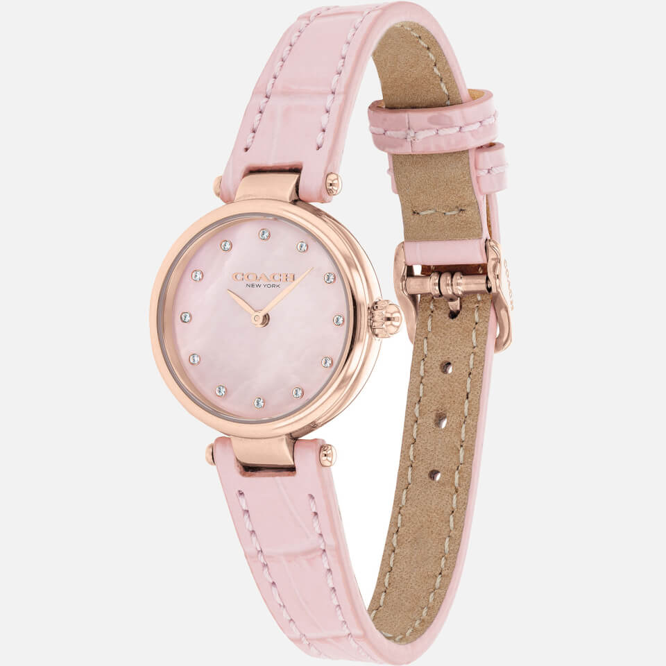 Coach Women's Park Leather Strap Watch - Pink