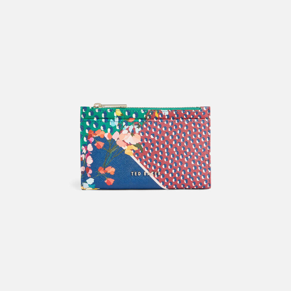 Ted Baker Women's Hassiee Peppermint Saffiano Zipped Credit Card Holder - Navy