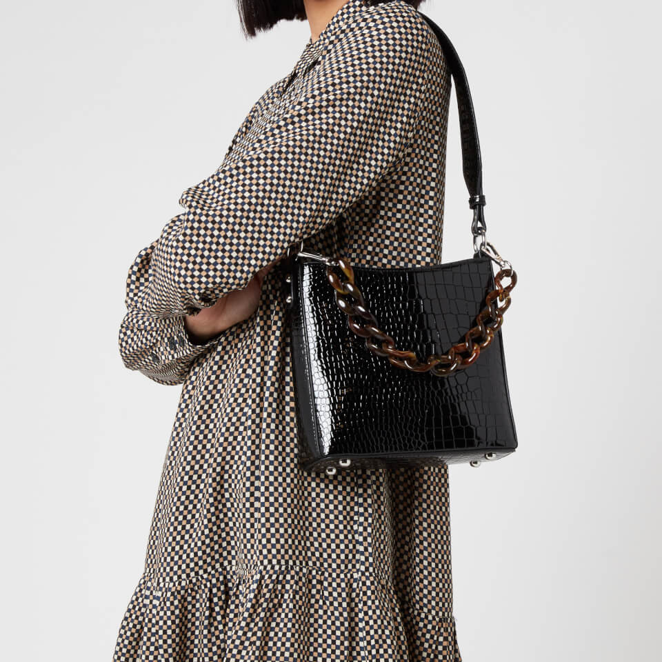 HVISK Women's Amble Croco Small Shoulder Bag - Black