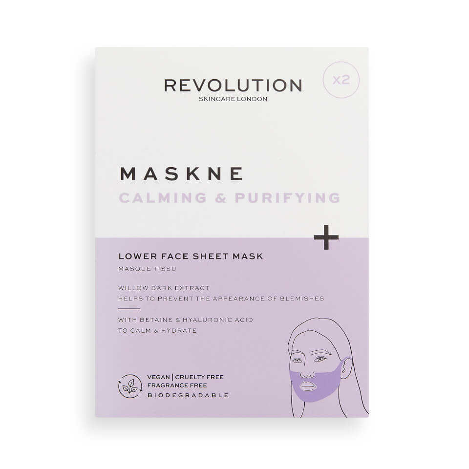 Revolution Skincare Maskcare Maskne Calming & Purifying Lower Face Sheet Mask