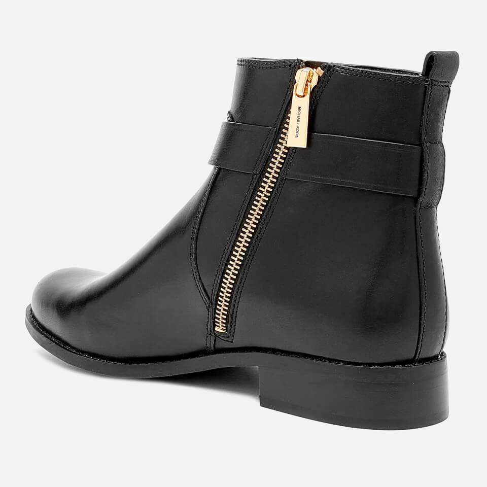 Michael kors black boots with gold zipper shop