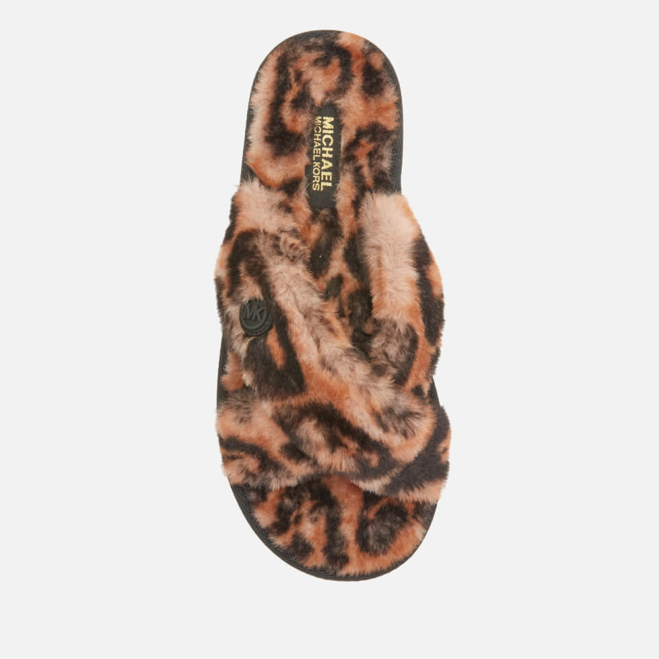 Michael kors leopard slippers deals
