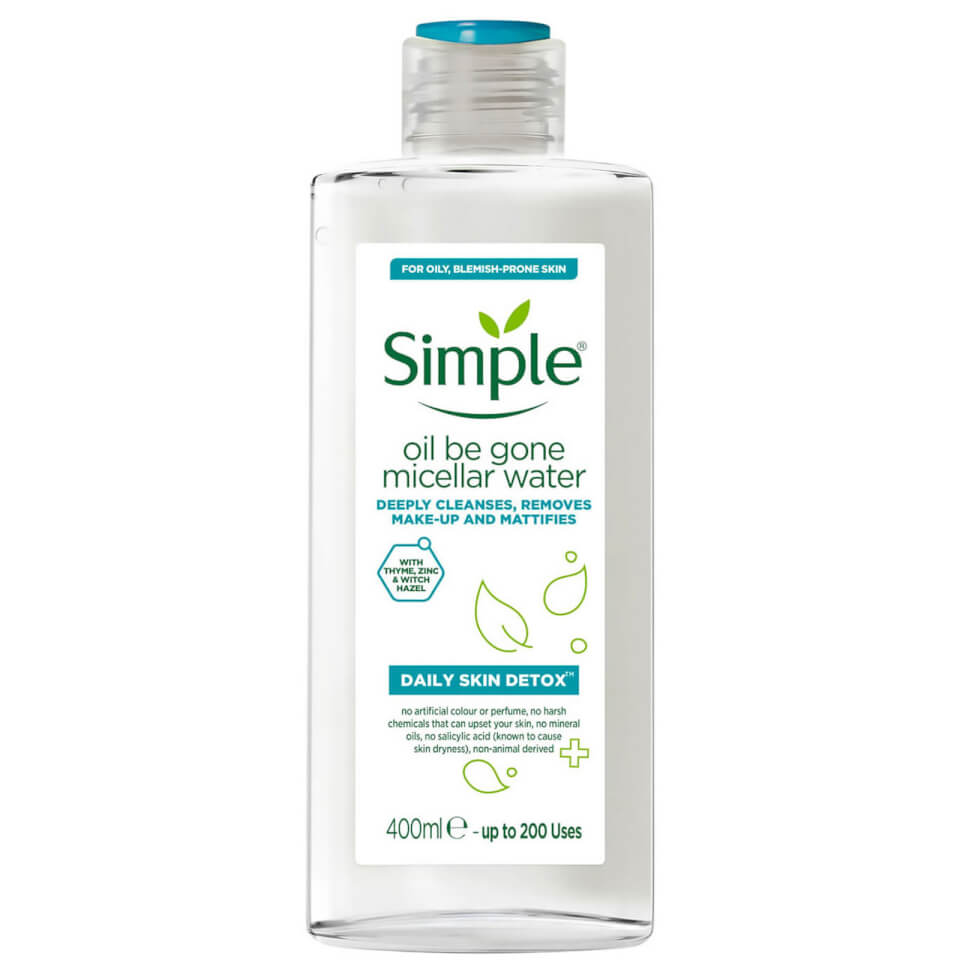 Simple Daily Detox Oil Be Gone Micellar Water 400ml
