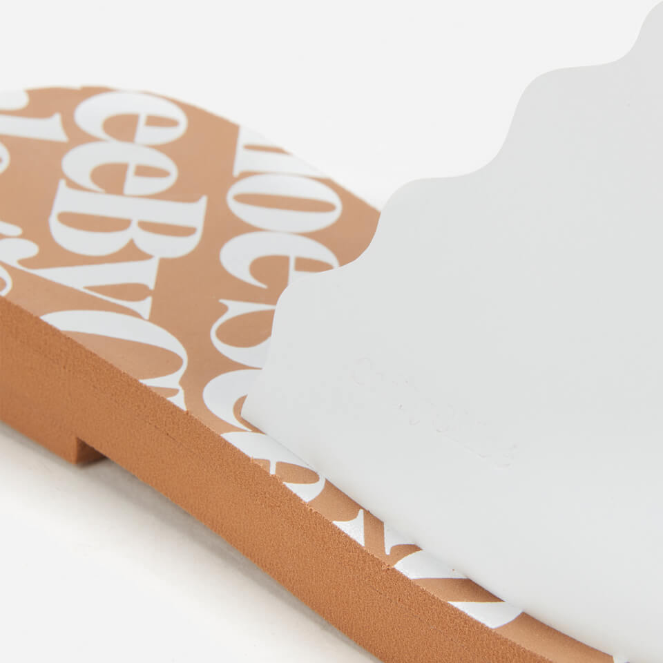 【関税込み】See by Chloe ホワイト Essie ヒールサンダル See By Chloé Women's Essie Leather Slide Sandals - White