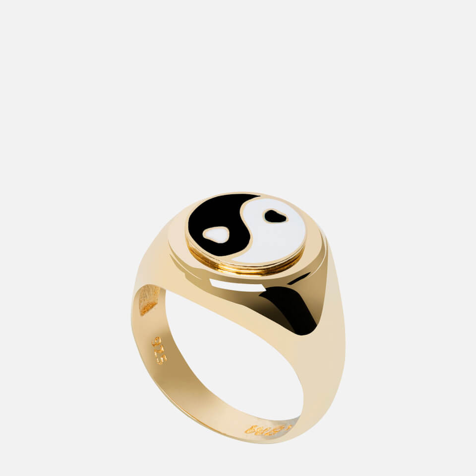 Wilhelmina Garcia Women's Yin/Yang Ring - Gold/Black/White