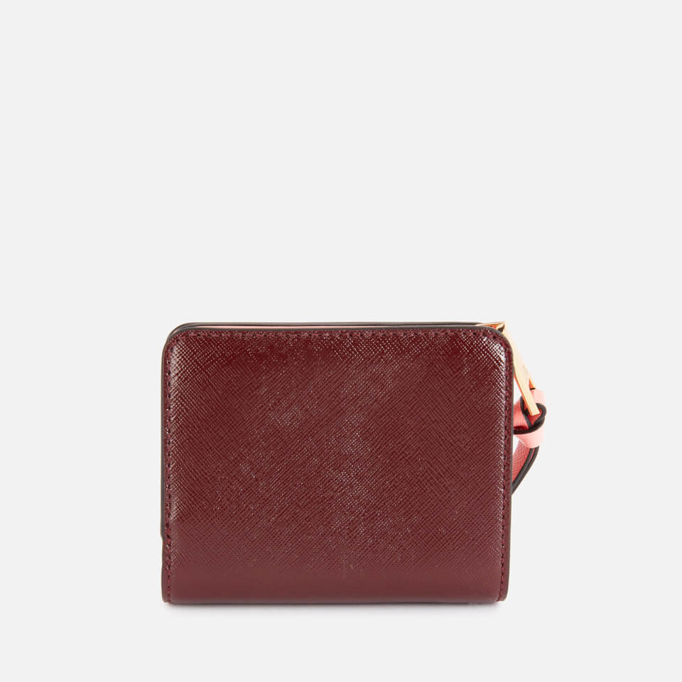 Marc Jacobs Women's Mini Compact Wallet - Dusty Ruby Multi