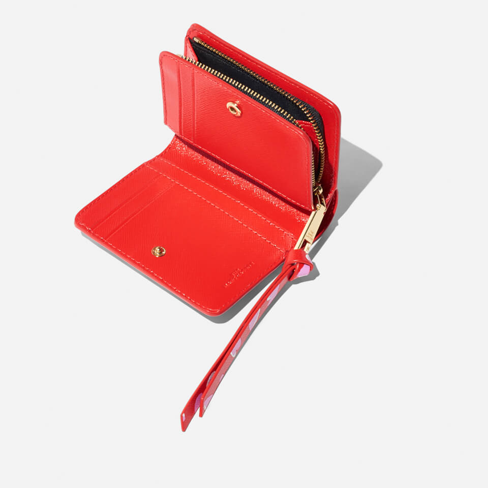 Marc Jacobs Women's Mini Compact Wallet - Geranium Pink Multi