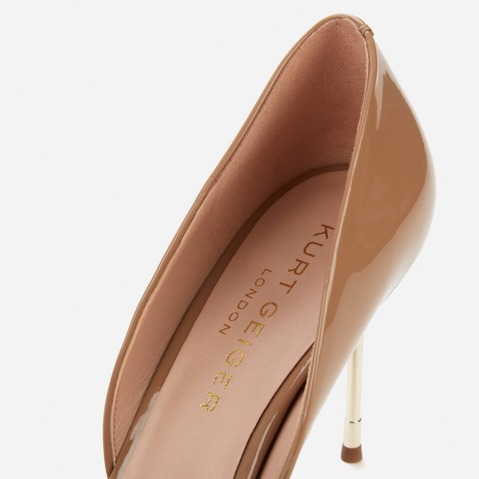 Kurt Geiger London Women s Bond 90 Patent Leather Court Shoes Nude Allsole