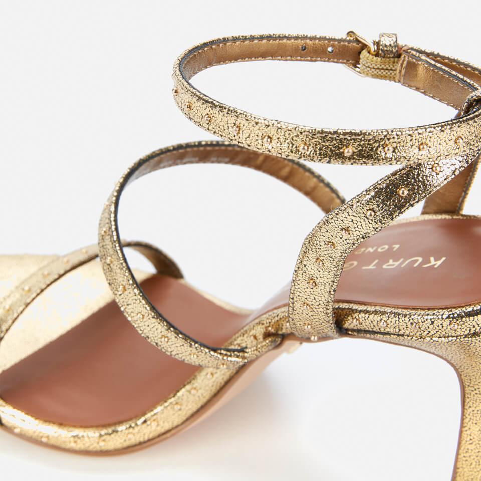 Kurt Geiger London Women s Portia Leather Heeled Sandals Gold Comb