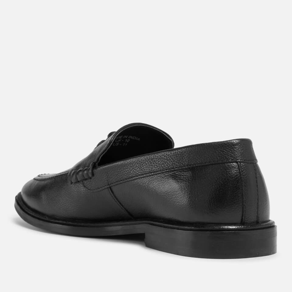 Walk London Men's West Leather Loafers - Black