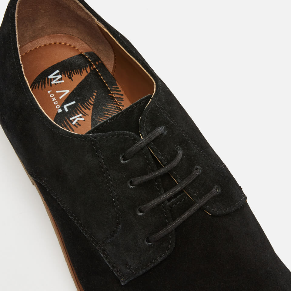 Walk London Men's Danny Suede Derby Shoes - Black