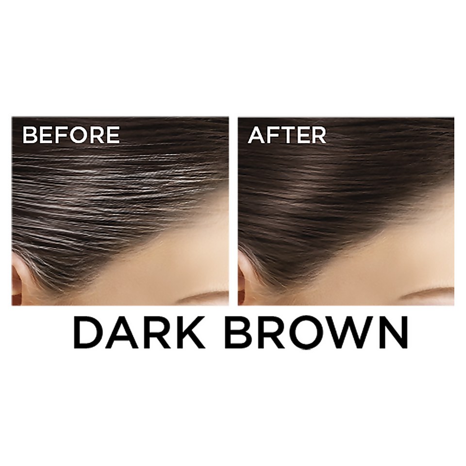 L'Oréal Paris Magic Retouch dark brown 75ml & Precision Instant Grey Concealer Brush Set
