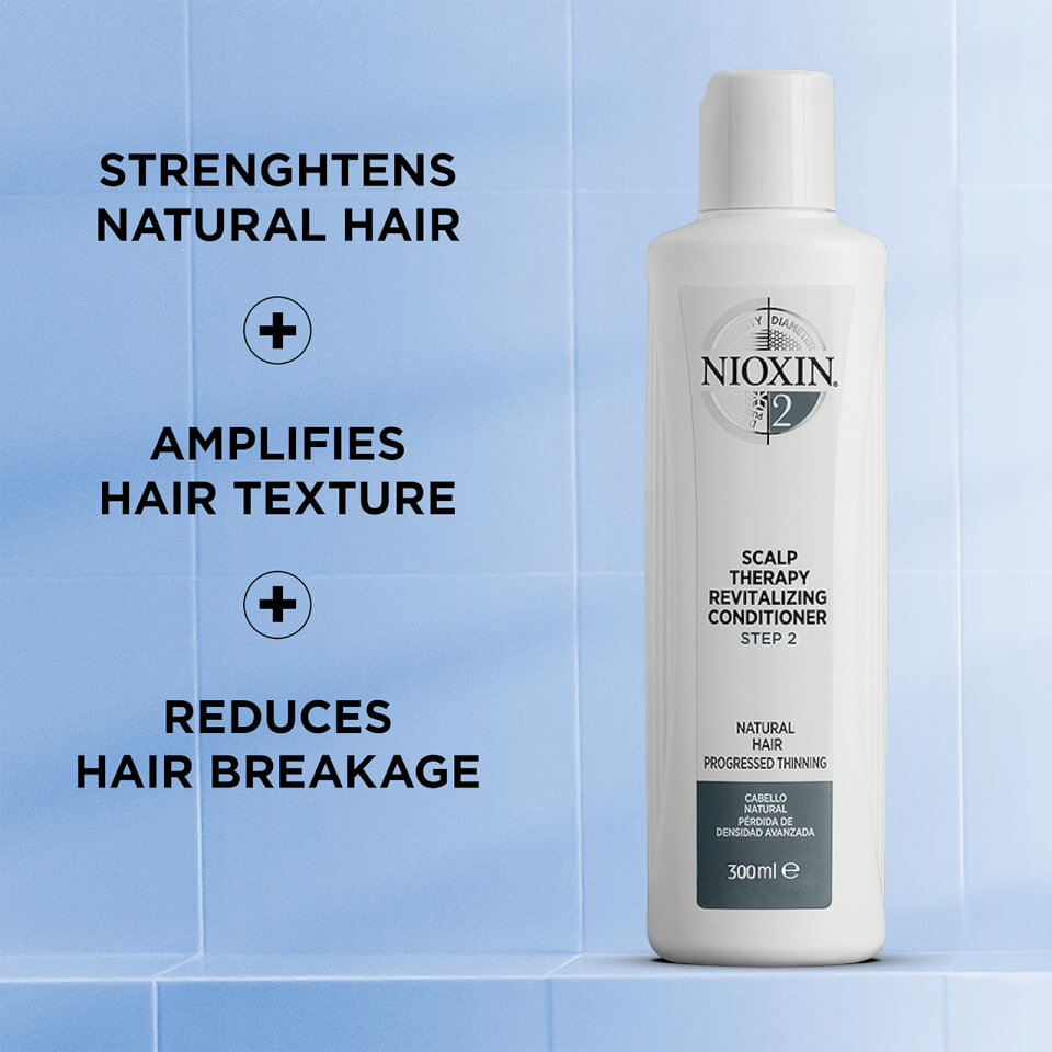 Nioxin System 2 Scalp Therapy Conditioner for Natural Hair with Progressed Thinning 33.8 oz