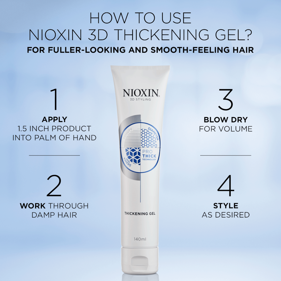 Nioxin 3D Styling Hair Thickening Gel Strong Hold and Texture 5.13 oz
