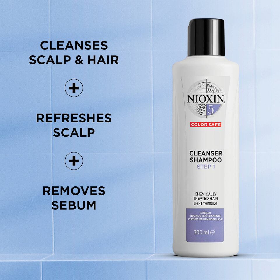 Nioxin Cleanser Shampoo System 5 for Chemically Treated Hair with Light Thinning 33.8 fl. oz