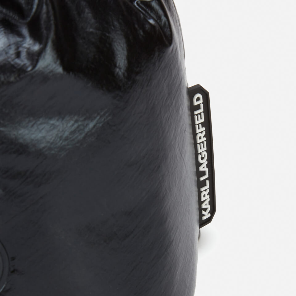 KARL LAGERFELD Women's K/Ikonik Nylon Bucket Bag - Black