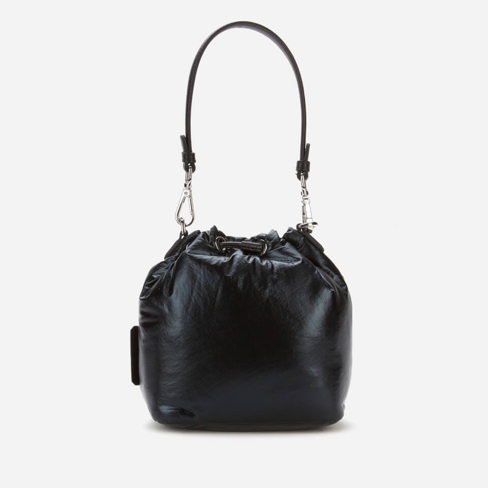 KARL LAGERFELD Women's K/Ikonik Nylon Bucket Bag - Black