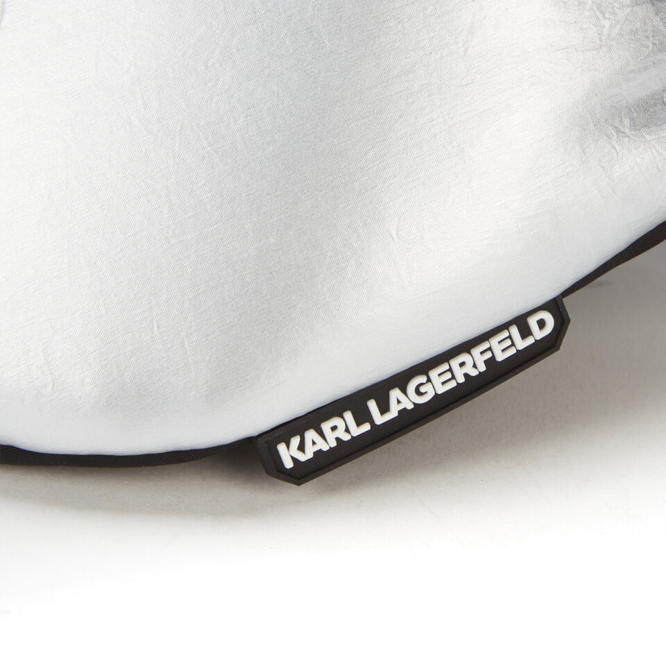 KARL LAGERFELD Women's K/Ikonik Nylon Bumbag - Silver