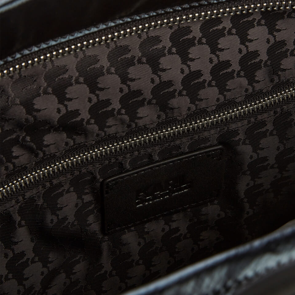 KARL LAGERFELD Women's K/Ikonik 3D Multi Pin Tote Bag - Black