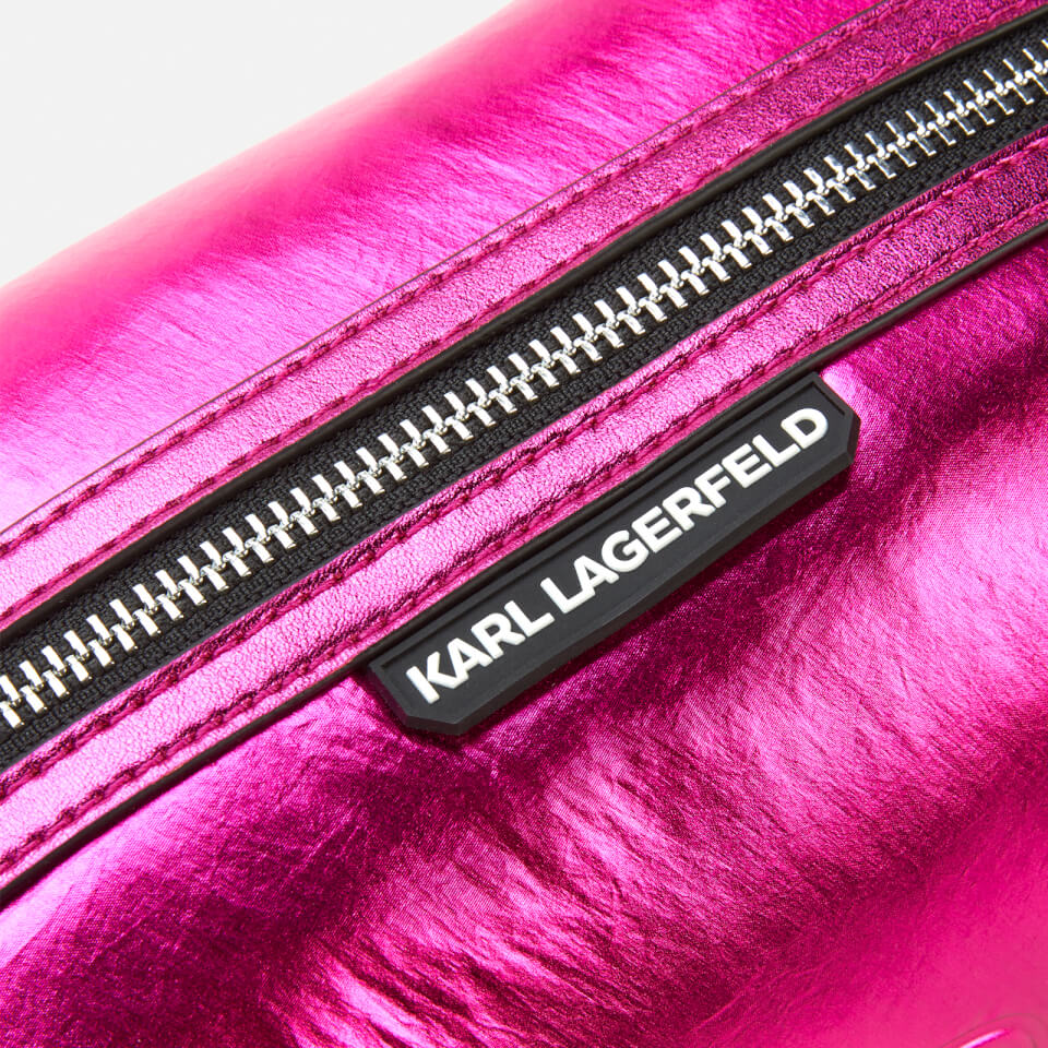 KARL LAGERFELD Women's K/Ikonik Nylon Washbag - Metallic Pink