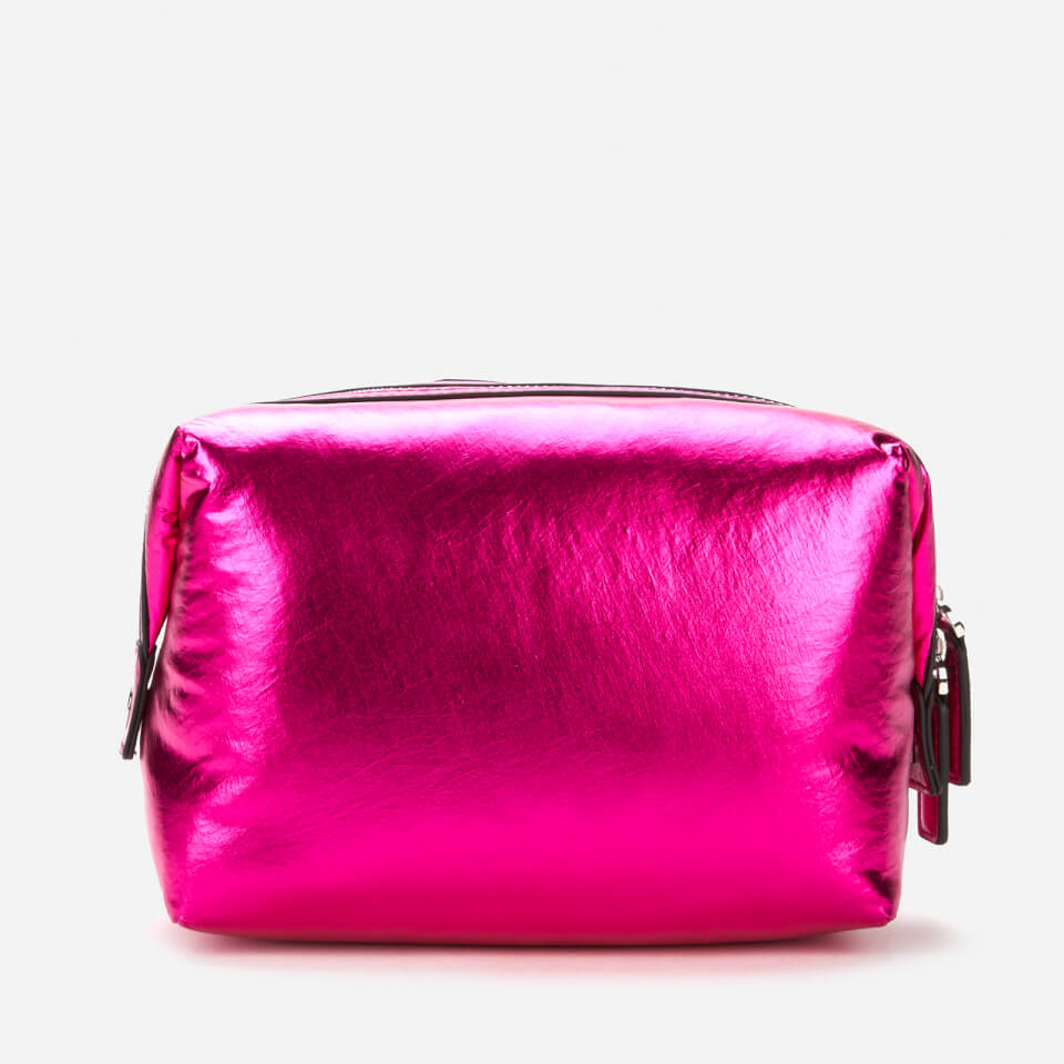 KARL LAGERFELD Women's K/Ikonik Nylon Washbag - Metallic Pink