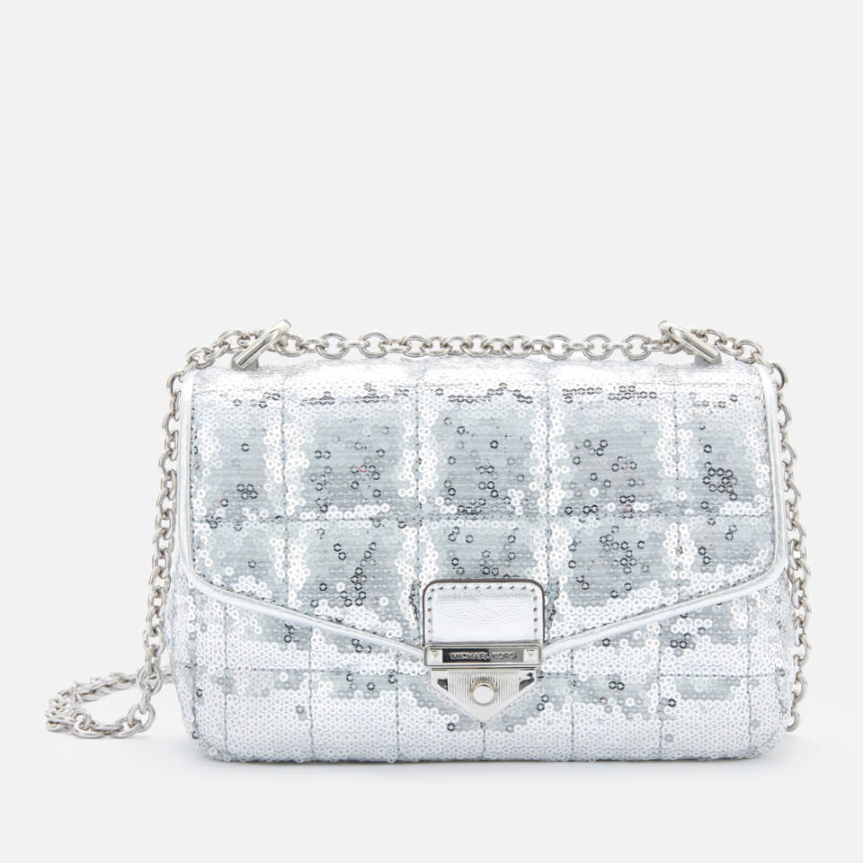 Michael kors silver best sale chain bag