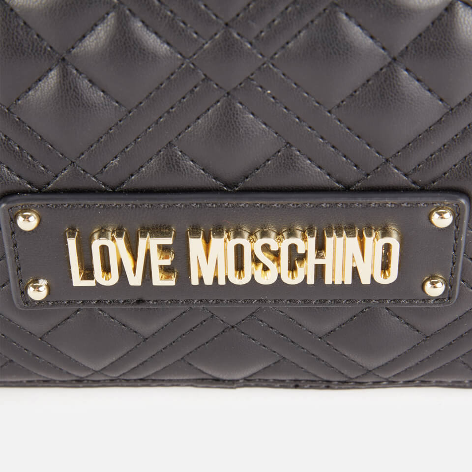 Love Moschino Women's Half Dome Quilted Shoulder Bag - Black