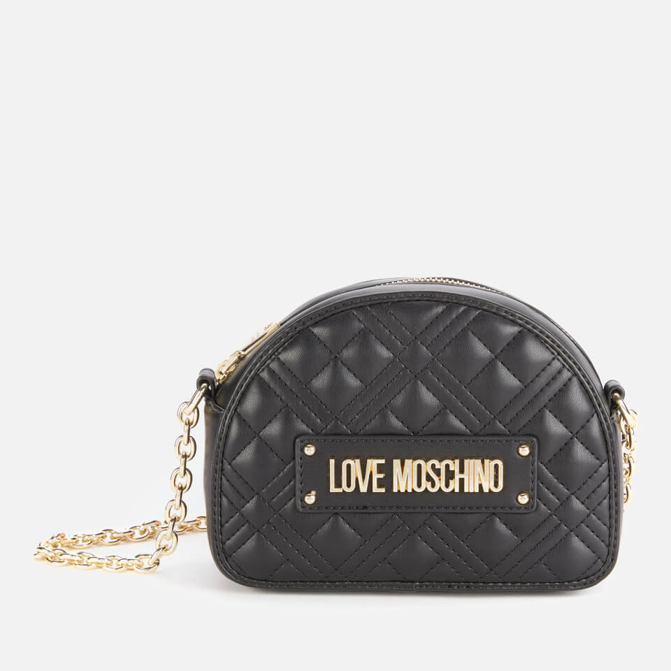 Love Moschino Women's Half Dome Quilted Shoulder Bag - Black