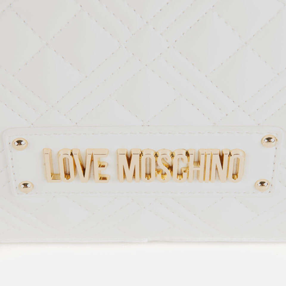 Love Moschino Women's Half Dome Quilted Shoulder Bag - White