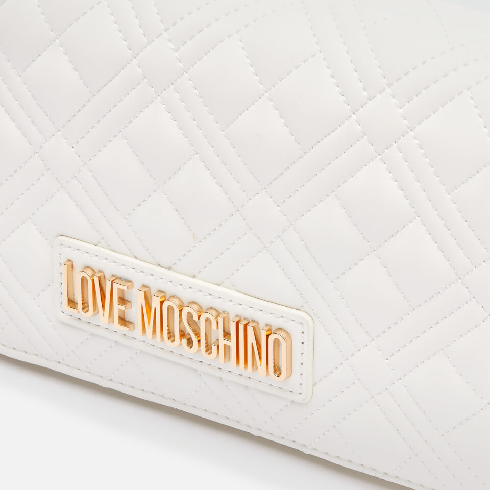 Love Moschino Women's Quilted Chain Cross Body Bag - White