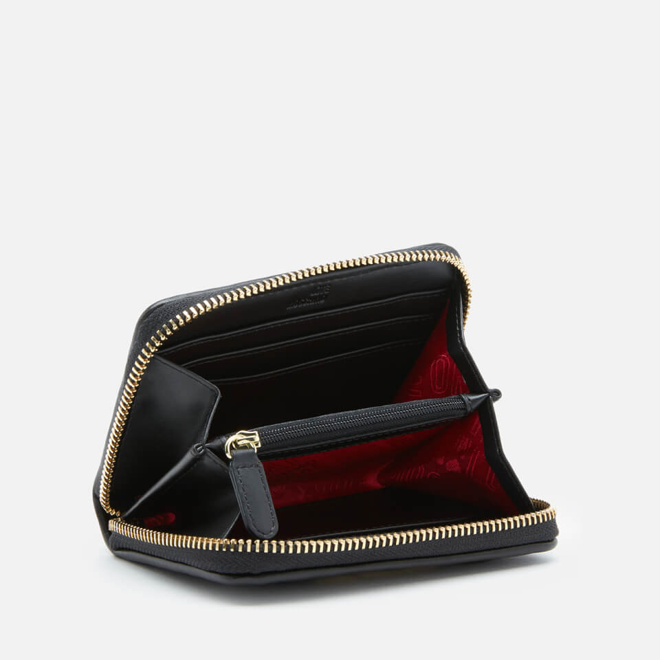 Love Moschino Women's Quilted Small Zip Around Wallet - Black