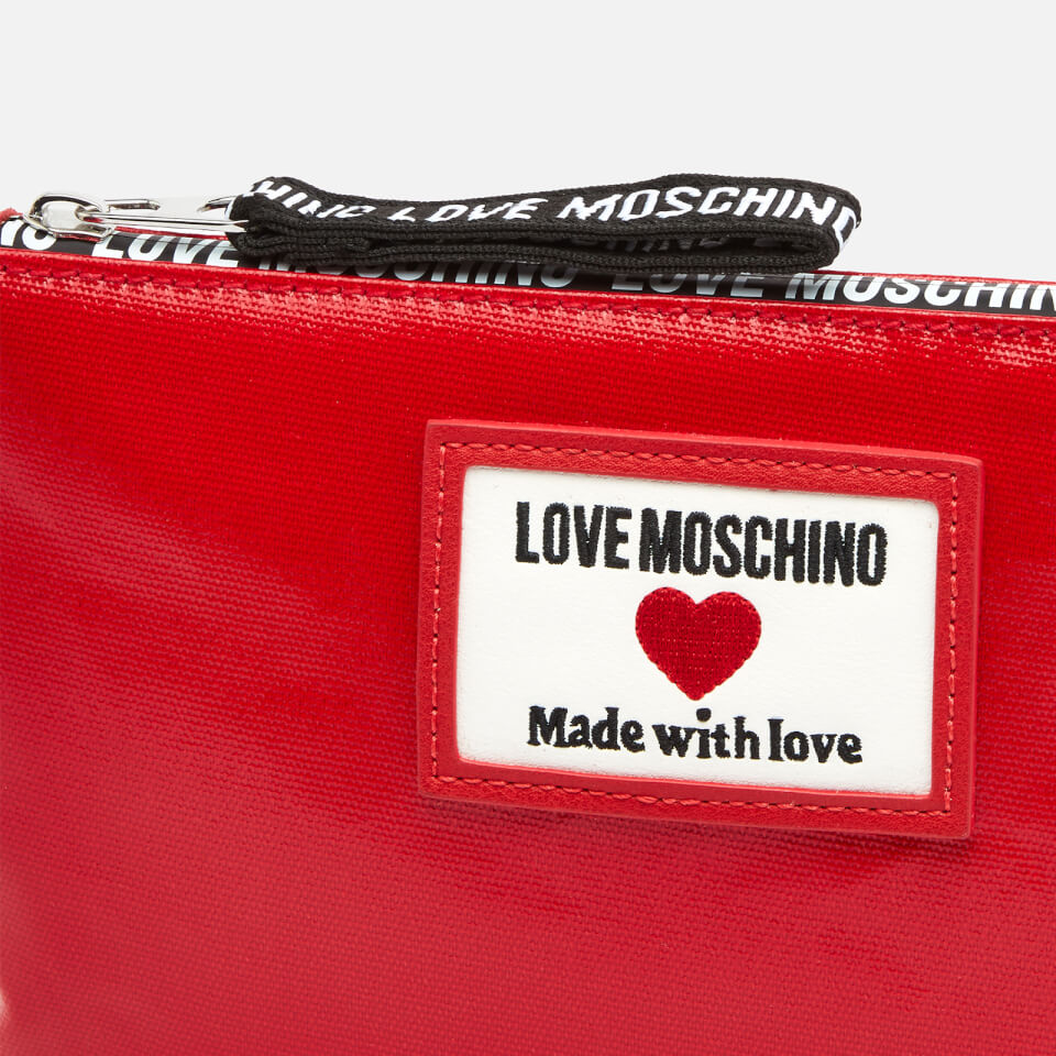 Love Moschino Women's Heart Logo Cross Body Pouch - Red